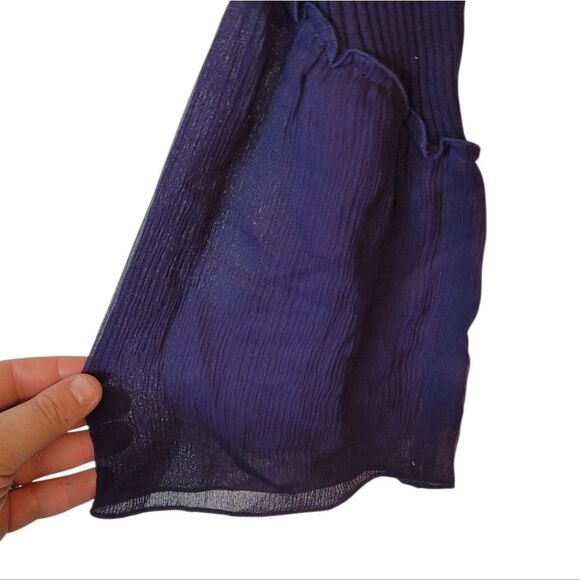 3.1 Phillip Lim Women's Navy Blue Flare Sleeve Ribbed Sweater Size S - Picture 4 of 5